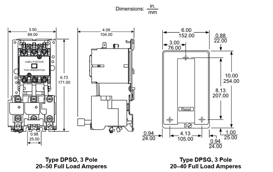Plan mécanique - Schneider Electric Démarreurs de variateur de moteur 8911